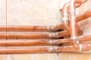 Hard water causes buildup in pipes